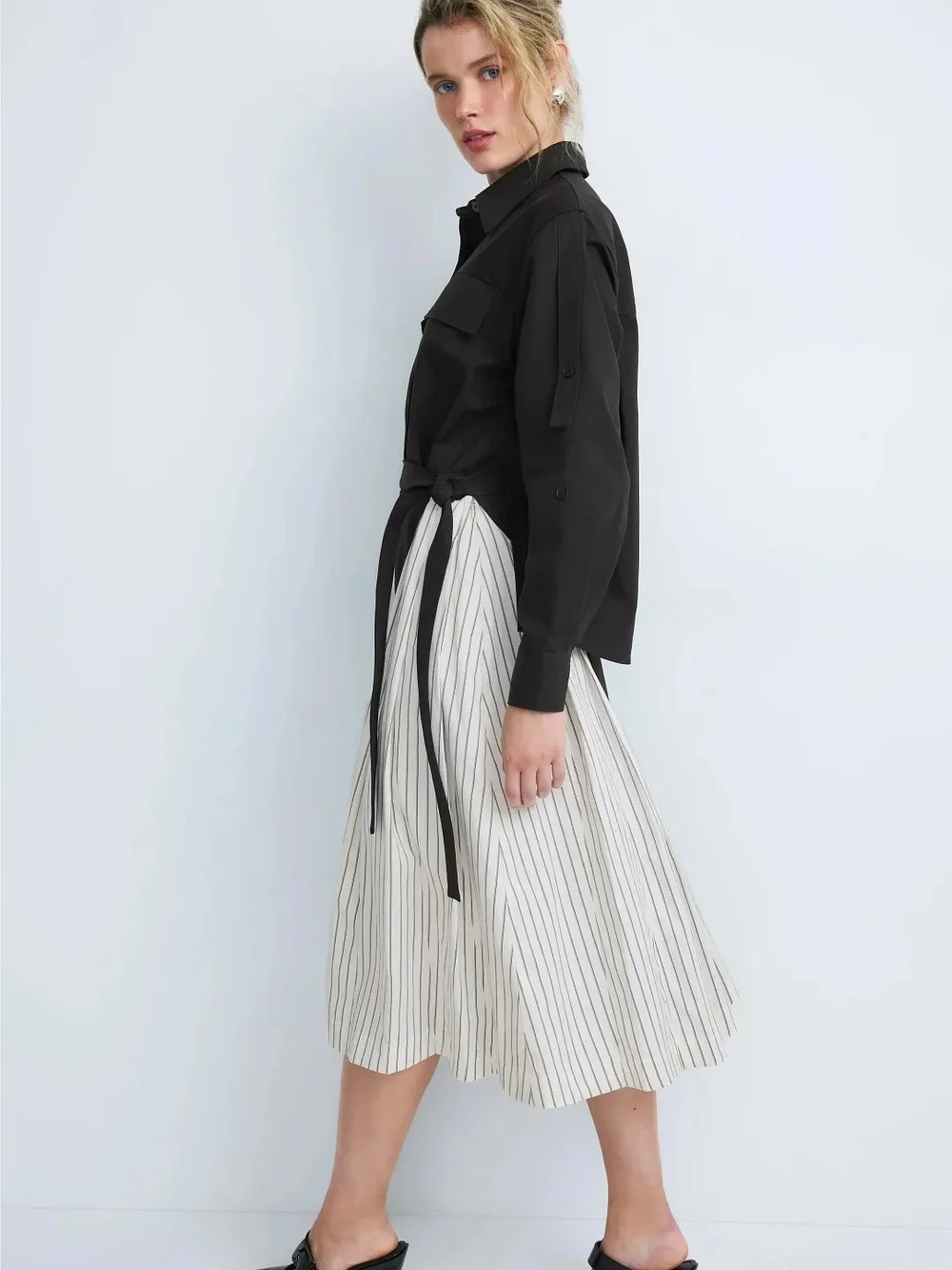 3.1 PHILLIP LIM WRAP SHIRT DRESS SIZE 6 MSRP $750 - Picture 3 of 13
